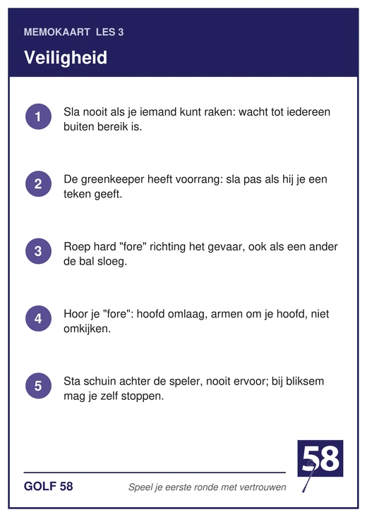 Memokaart van les 3