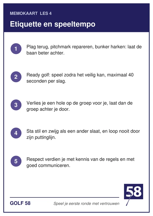 Memokaart van les 4